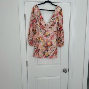Floral V-Neck Women's Dress